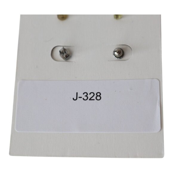 Mother Of Pearl Statement Earrings With Gold-Tone Accents & Pearl Studs - Picture 3 of 3